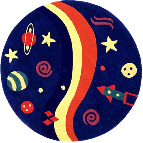 Hand-tufted Kids Space Rug (5' Round) - Free Shipping Today - Overstock ...