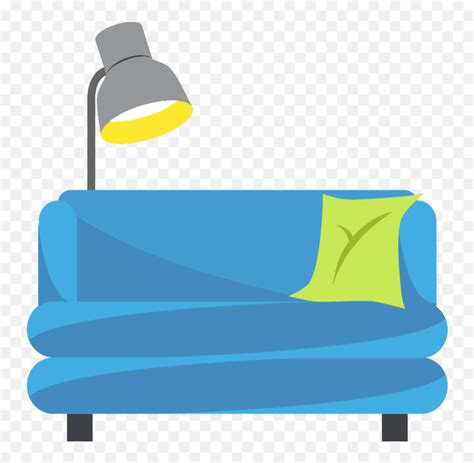 Couch And Lamp Emoji Clipart - Couch Emoji,Lamp Emoji - free ...