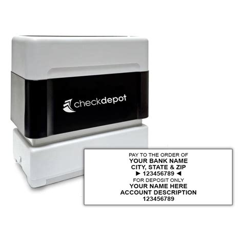 Endorsement Stamp — Self-Inking, Popular Layout - Check Depot