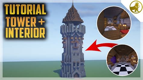 Minecraft - How to Build a Survival Tower + Interior | Tutorial - YouTube