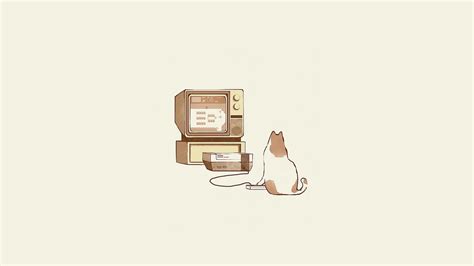 cat playing game console illustration simple background Dan Burgess # ...