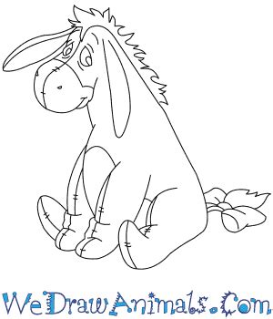 How to Draw Eeyore From Winnie The Pooh