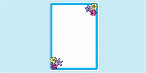 Simple Flower Border Designs For School Projects