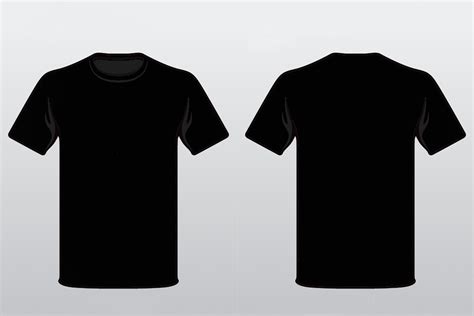 18 Black T- Shirt Template Vector Images - Black T-Shirt Design ...