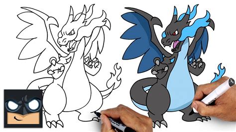 How To Draw Mega Charizard X | Pokemon (Draw & Color) - YouTube