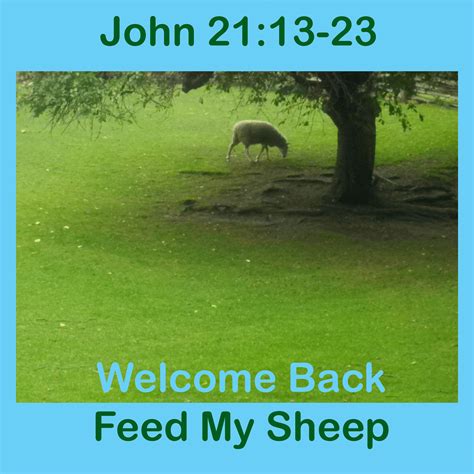 Sheepspeak: sermons, articles, and papers: John 21:13-23: Welcome Back ...