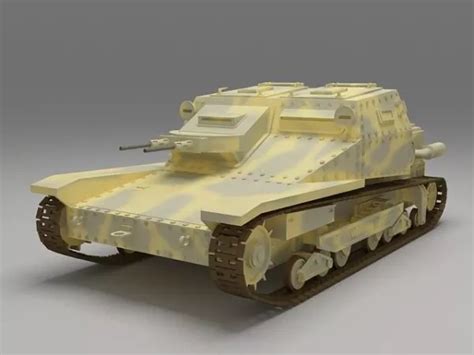 Italian L3 35 Tankette Free 3d Model - .Max, .Vray - Open3dModel