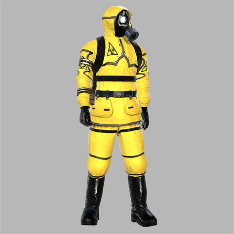 3D model Man In Protective Hazmat Suit VR / AR / low-poly rigged MAX ...