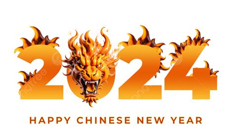 Happy Chinese New Year 2024 Lion Dragon Fire, Year Of The Dragon, Lunar ...