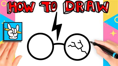 HOW TO DRAW Harry Potter GLASSES *Very Easy* STEP BY STEP DRAWINGS ...