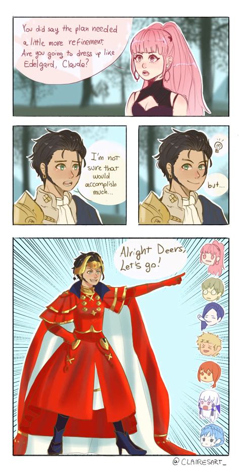 Are you going to dress up like Edelgard, Claude? | Fire Emblem: Three ...