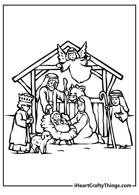 Manger Scene Coloring Pages