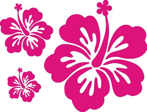 20 HIBISCUS FLOWER CAR WALL STICKERS Any Colour decals graphics car ...