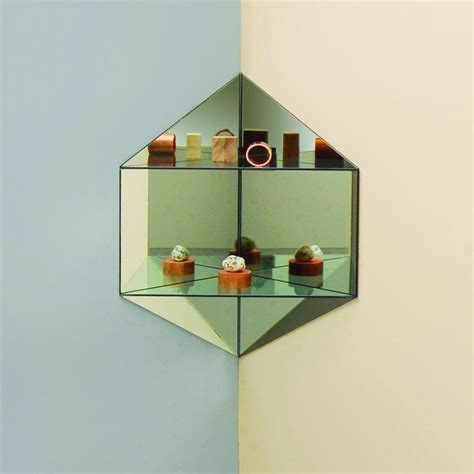 Ladies and Gentlemen Mirage Hex Corner Mirror For Sale at 1stdibs