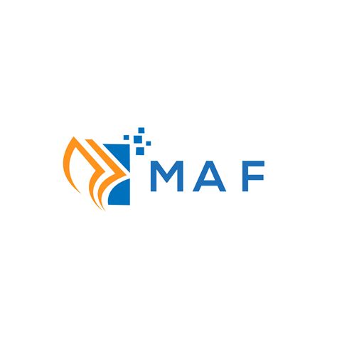 MAF credit repair accounting logo design on WHITE background. MAF ...