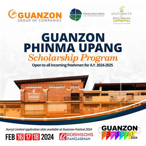 The Guanzon Group and PHINMA-University of Pangasinan is proud to ...