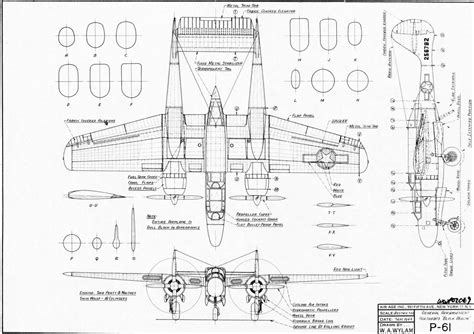 Northrop P-61 Black Widow Blueprint - Download free blueprint for 3D ...