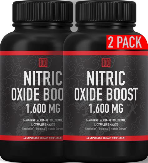 Nitric Oxide Booster Supplement - 1600mg Extra Strength L-Arginine ...