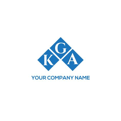 KGA letter logo design on WHITE background. KGA creative initials ...