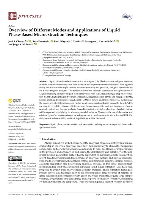 (PDF) Overview of Different Modes and Applications of Liquid Phase ...