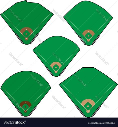 Baseball fields Royalty Free Vector Image - VectorStock