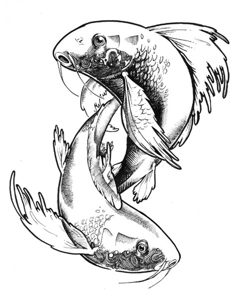 Pisces Fish Drawing at GetDrawings | Free download