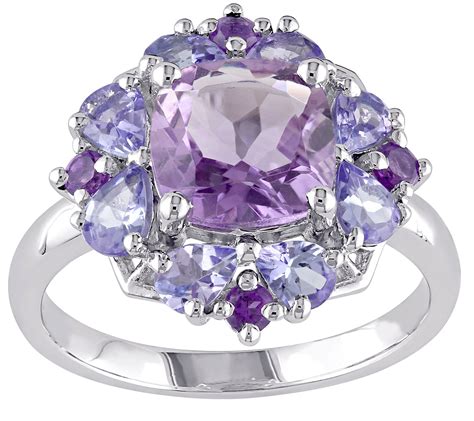 Sterling 2.95 cttw Amethyst & Tanzanite Ring - QVC.com