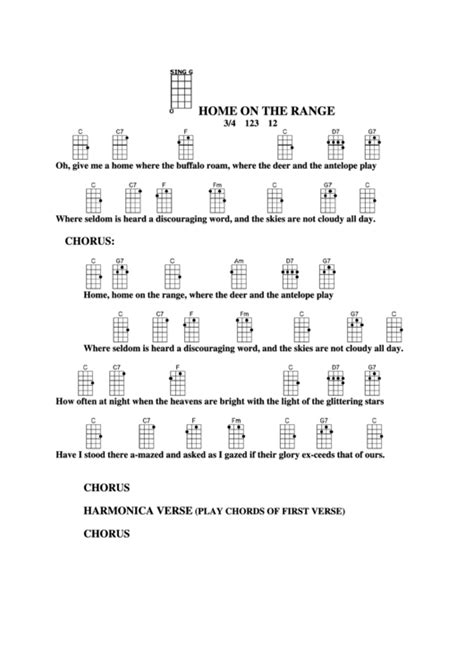 Home On The Range printable pdf download