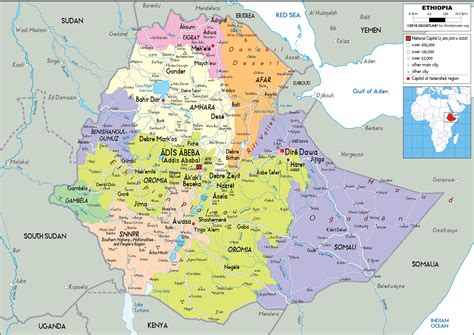 Ethiopia Regions Map