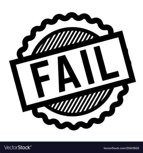 Fail black stamp Royalty Free Vector Image - VectorStock