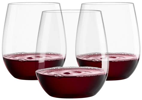 Buy Prestee 20oz Plastic Wine Glasses Set of 12, Stemless Wine Cups ...