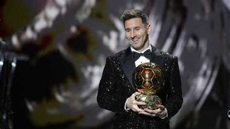 Lionel Messi wins men's Ballon d'Or award for record 7th time