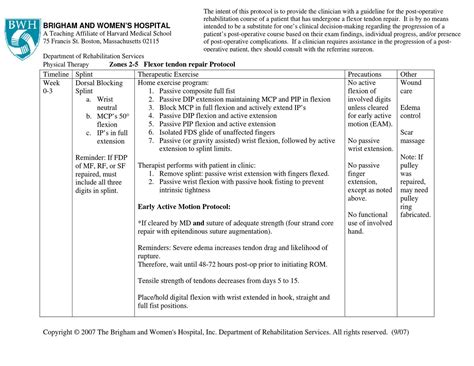 Zones 2-5 Flexor tendon repair Protocol by Kinesiologia Chile - issuu