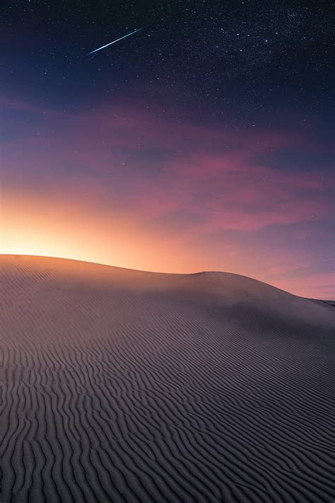 HD wallpaper: desert, dunes, sunset, sand, horizon, canary islands ...