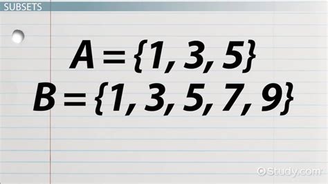 Set Notation | Concept & Examples - Lesson | Study.com