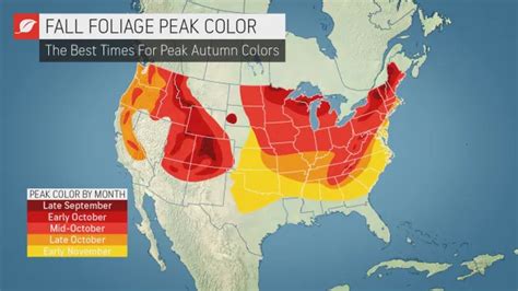 2023 Fall Foliage Forecast: Peak Color by Region - 2024