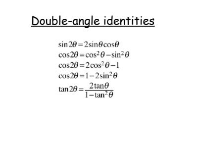 (16) Double Angle Identities - Pre-Calculus