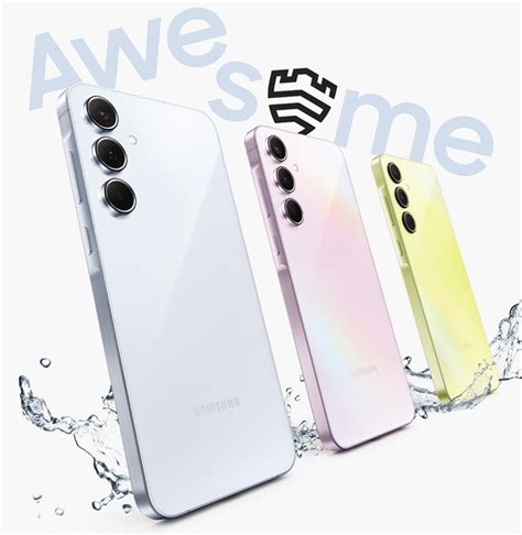 Samsung Galaxy A55 and A35 renders show the phones in several colors