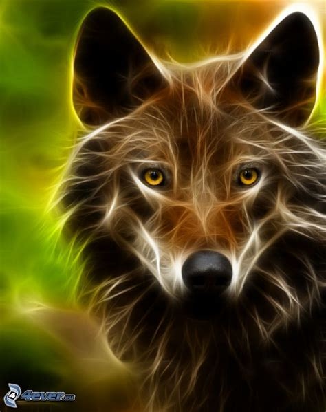 fractal animal art | fractal wolf , fractal animals Art Fractal ...