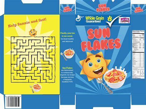 Cereal Box | Box design templates, Cereal box, Box template