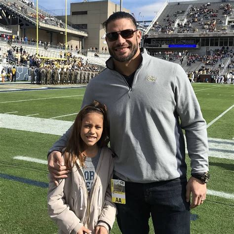 WWE Superstar Roman Reigns (Joe Anoa'i) and his eight-year-old daughter ...