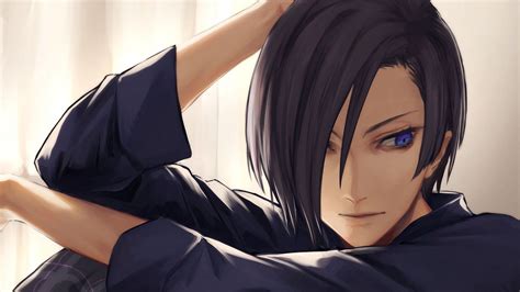 Dark Blue Eyes Black Short Hair Anime Boy HD Anime Boy Wallpapers | HD ...