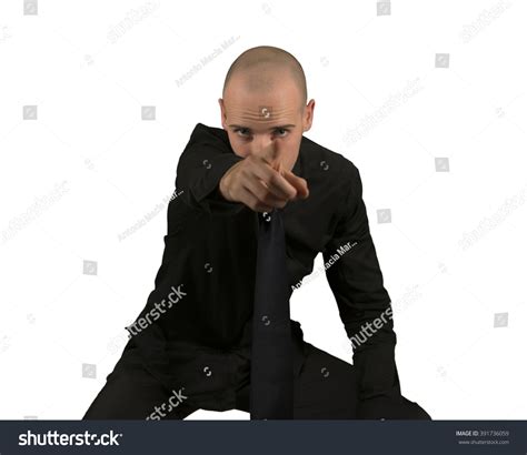 Businessman Pointing Camera Portrait Isolated Stock Photo 391736059 ...