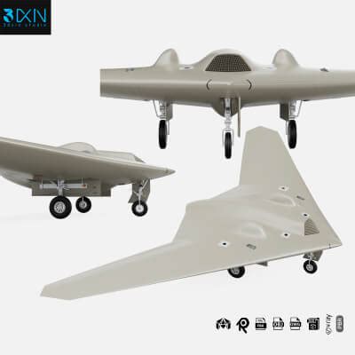 Lockheed Martin RQ-170 Sentinel UAV Drone Iran Version 3D Model by 3dxin