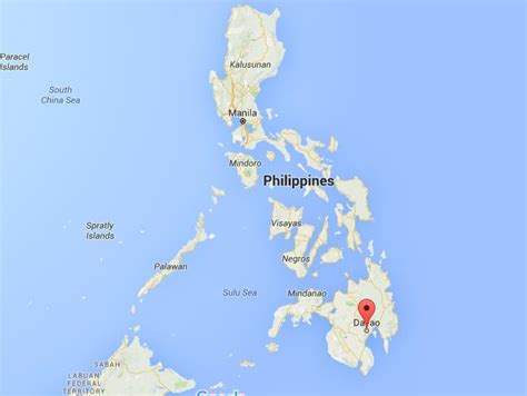 Where is Davao City on map Philippines