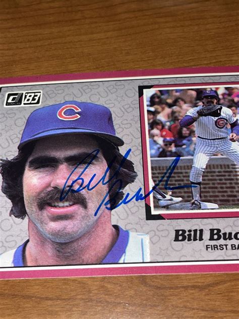 1983 Donruss Jumbo BILL BUCKNER Autograph SIGNED AUTO CARD Deceased ...