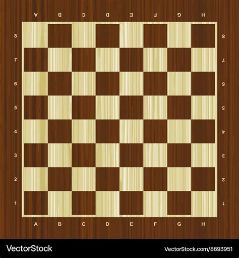 Wooden chess board Royalty Free Vector Image - VectorStock