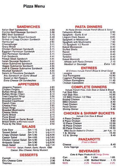 Napoli Pizza Menu, Menu for Napoli Pizza, Palatine, Chicago ...