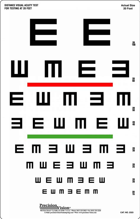 Tumbling "E" Visual Acuity / Color Vision Screening - Precision Vision