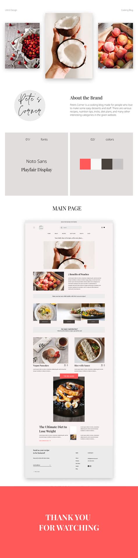 Cooking Blog | UI Design on Behance